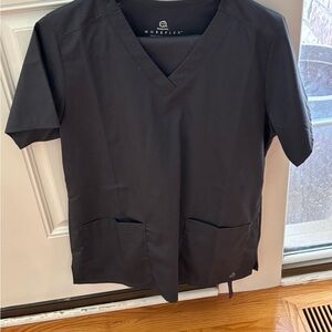 WonderWink Gray V-Neck Medical Scrub Top